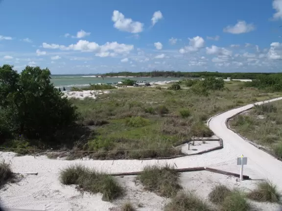It's pleasant to take a boat trip in Estero Bay and see the birds and dolphins.