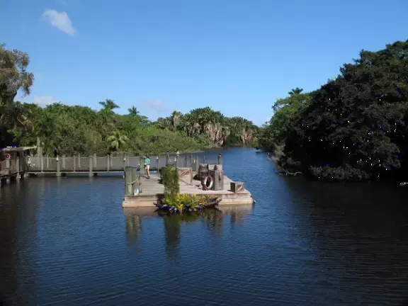 Incredibly lush and beautiful grounds, with animals in happy enclosures built around natural bodies of water.