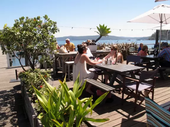 Everything a restaurant should be: surreal views of blue-green water set off by white decor, plus reasonable prices.