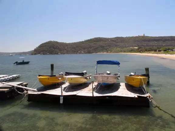 Everything a restaurant should be: surreal views of blue-green water set off by white decor, plus reasonable prices.