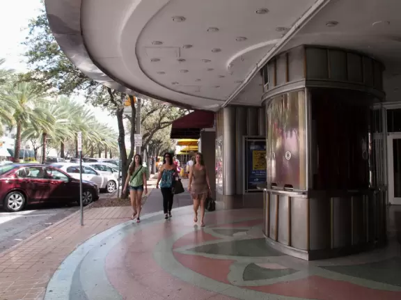 Main strip of Coral Gables, a planned community from the 1920s with a strong Latin influence.