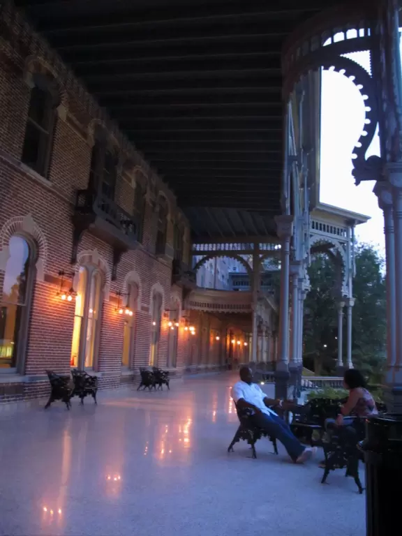 Private university with architectural gem, the former Tampa Bay Hotel, in the middle of lovely riverfront campus.