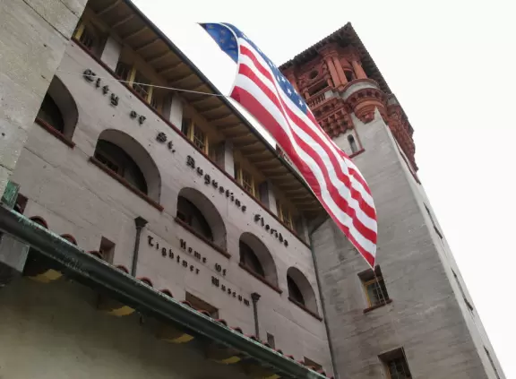 Beautiful Spanish terra cotta architecture in an overly commercial town.