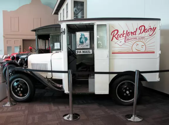 Large modern museum with high-tech historic car exhibit, great temporary exhibits, and baseball card room.