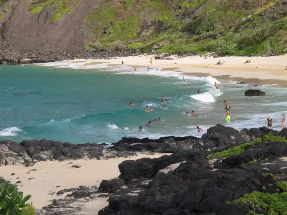 Drive to Makapuu (Makapu'u) Beach and you'll be stunned by the view!