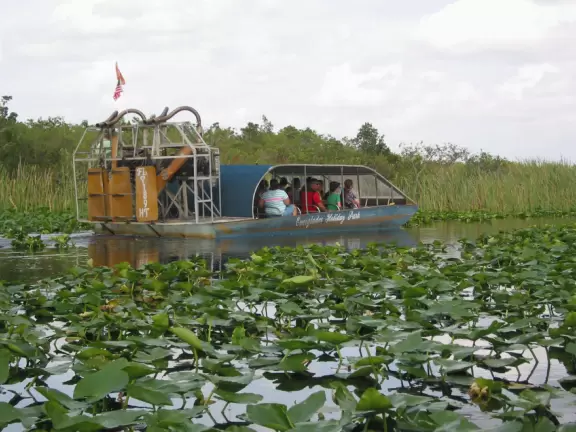 Large touristy airboat park with covered boats that aren't as fun as regular airboats, but knowledgable guides.