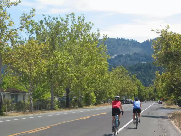 A beautiful Napa Valley town.