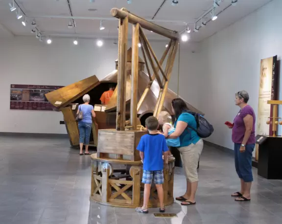 Large modern museum with high-tech historic car exhibit, great temporary exhibits, and baseball card room.