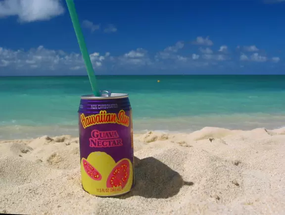 Nothing better than sipping guava juice in the afternoon at Lanikai Beach!